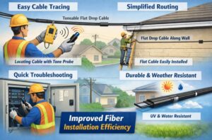 toneable flat drop cable